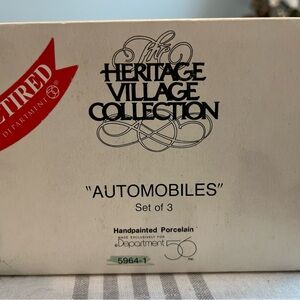 Heritage Village set of 3 automobiles—Retired
